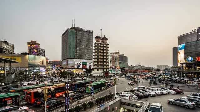 郑州城市景观延时摄影视频素材