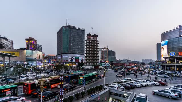 郑州城市景观延时摄影视频素材