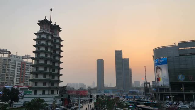 河南郑州二七广场夜景视频素材