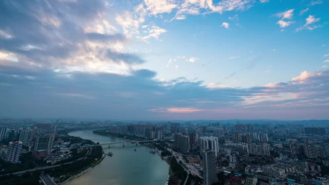 南宁邕江夜景延时视频素材