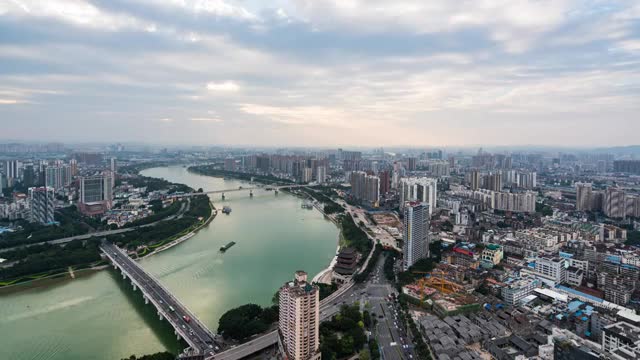 南宁邕江夜景延时视频素材