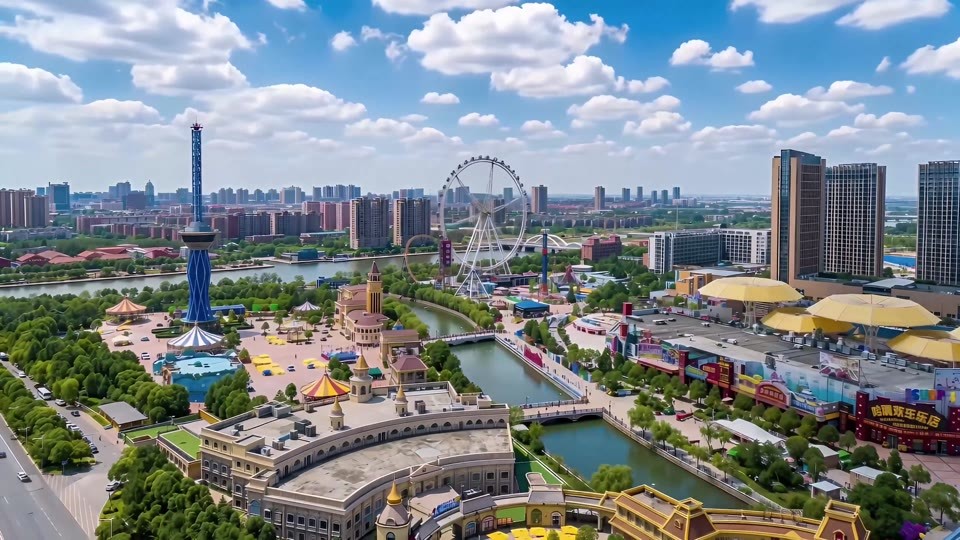 南通地标航拍延时摄影视频素材画面2