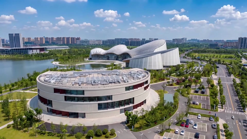 南通地标航拍延时摄影视频素材画面3