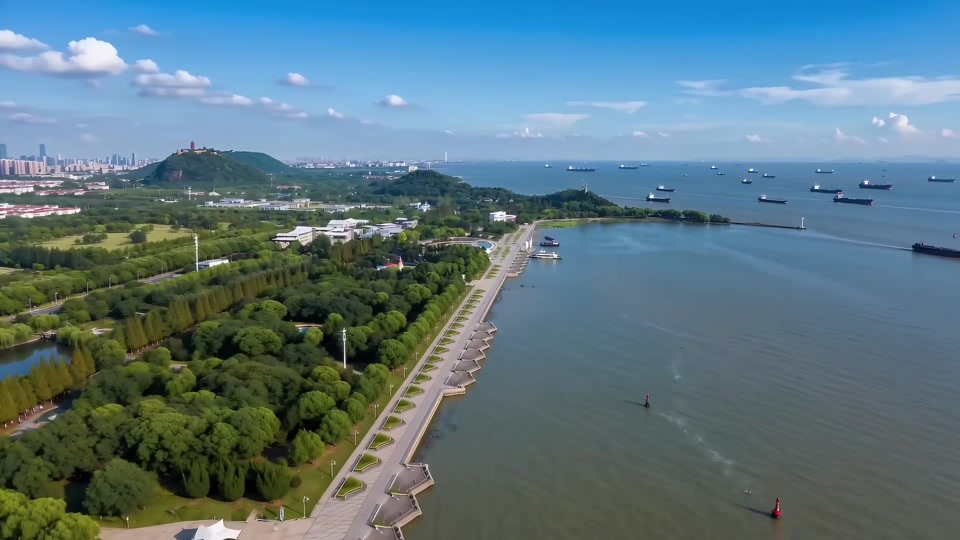 南通地标航拍延时摄影视频素材画面4