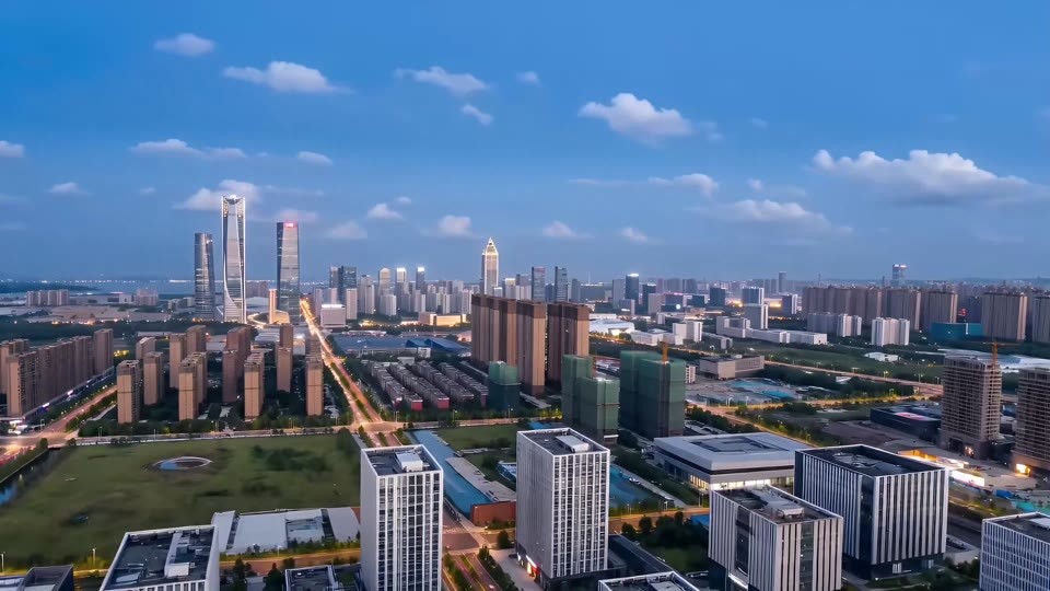 南通地标航拍延时摄影视频素材画面2