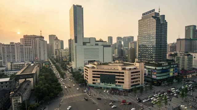 成都市城市风光视频素材