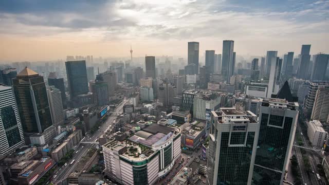 成都市城市风光视频素材