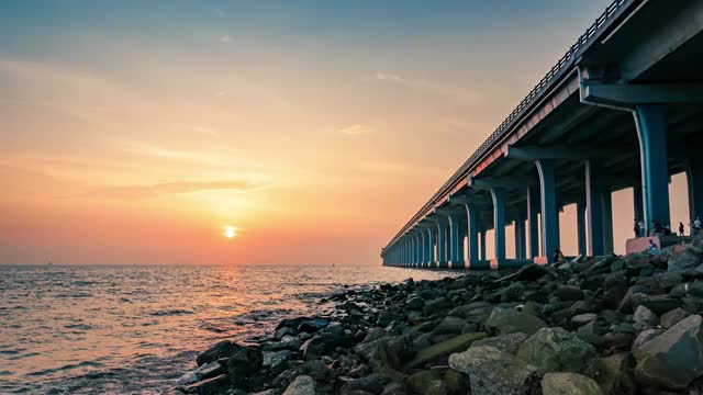 深圳西湾日落视频素材