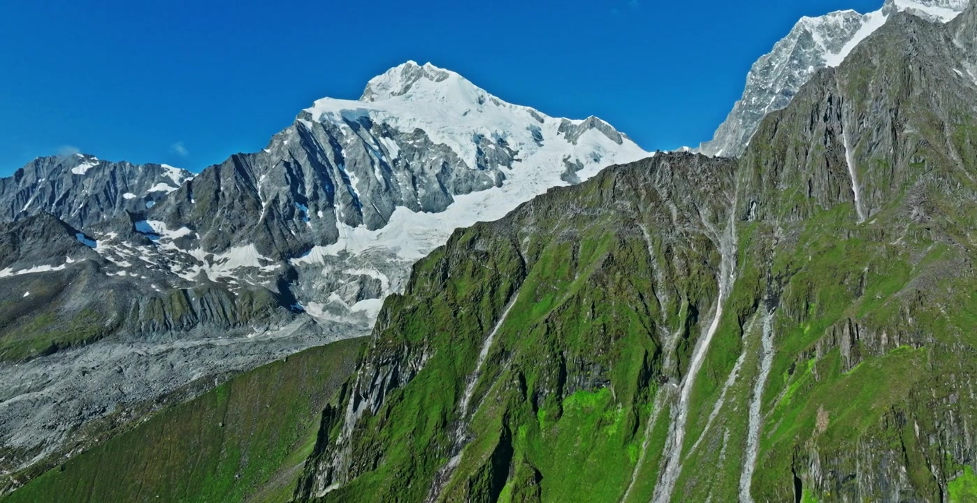 壮丽的雪山冰川风光视频素材画面3