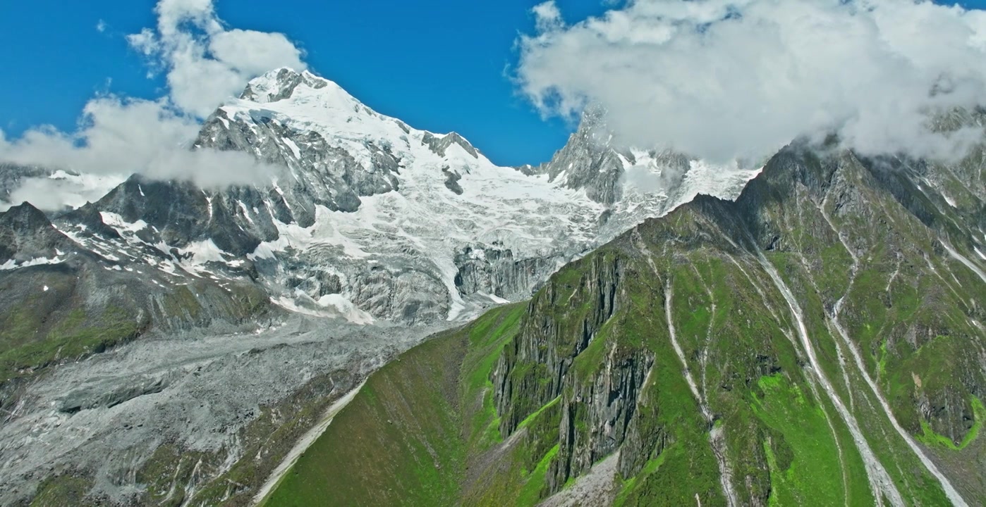 壮丽的雪山冰川风光视频素材画面3
