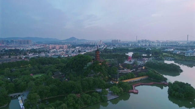 航拍镇江金山寺视频素材