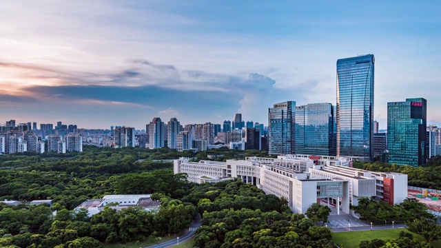 深圳大学黄昏转夜景视频素材