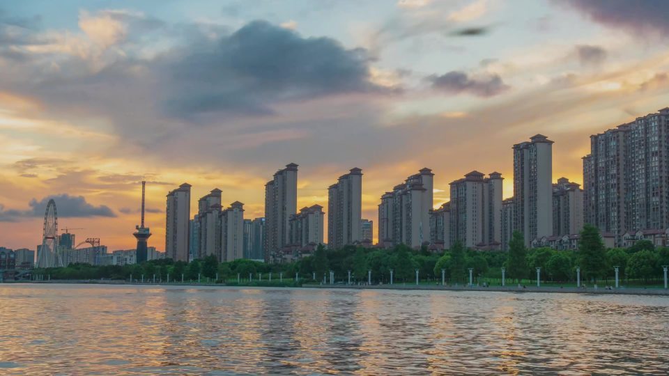 南通城市航拍华强城4K/8K延时摄影视频素材画面2