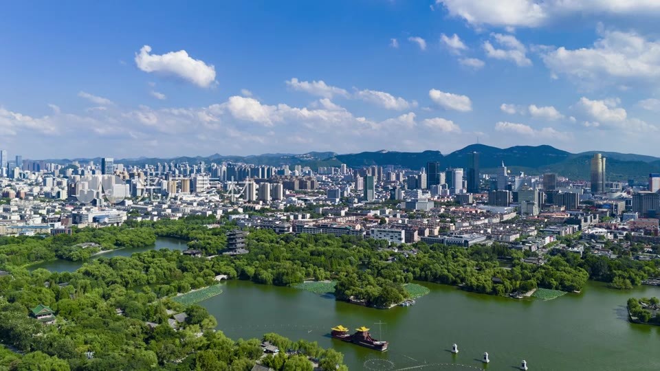 原创济南航拍延时视频素材画面4