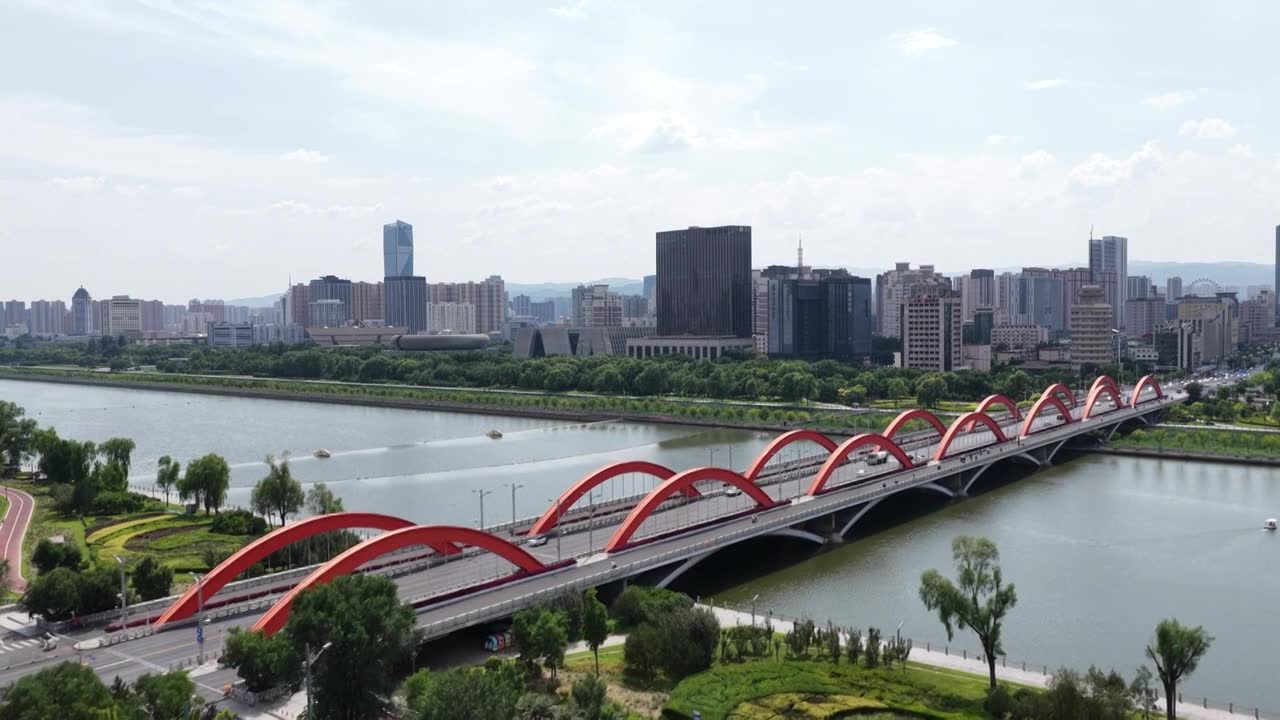 太原漪汾桥视频素材画面1