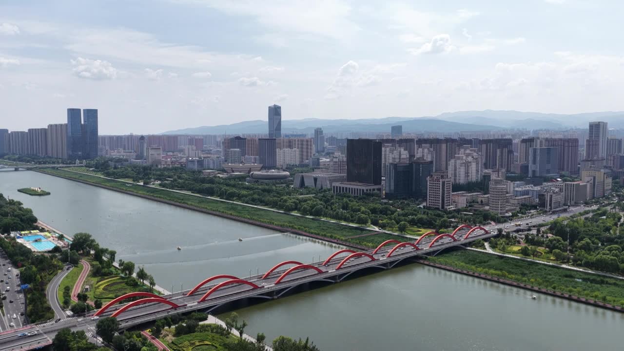 太原漪汾桥视频素材画面1