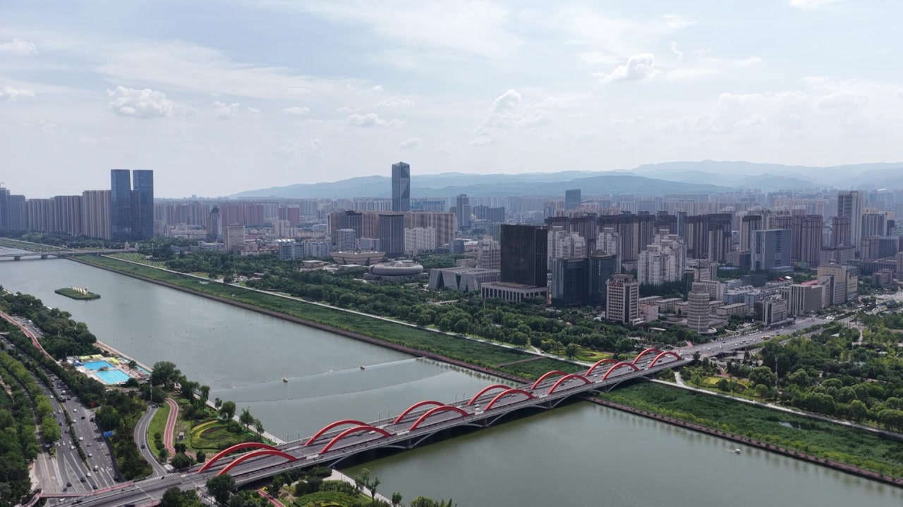 太原漪汾桥视频素材画面4