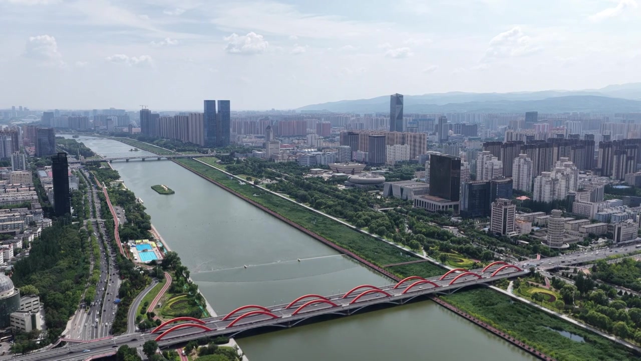 太原漪汾桥视频素材画面3