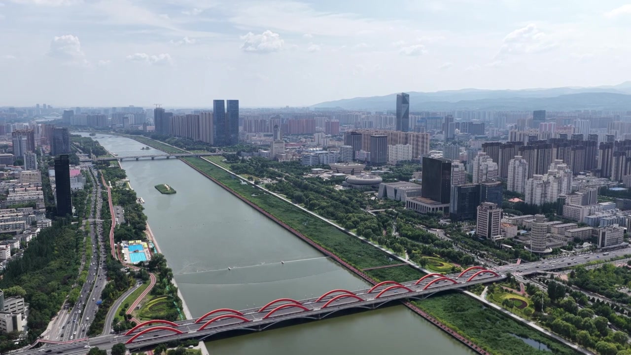 太原漪汾桥视频素材画面4