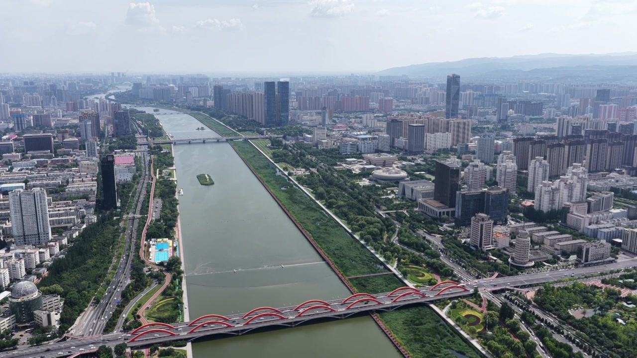 太原漪汾桥视频素材画面3