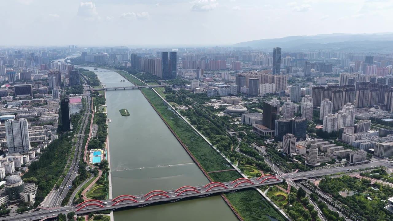 太原漪汾桥视频素材画面4