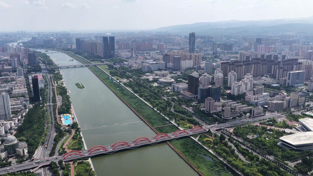 太原漪汾桥视频素材画面3