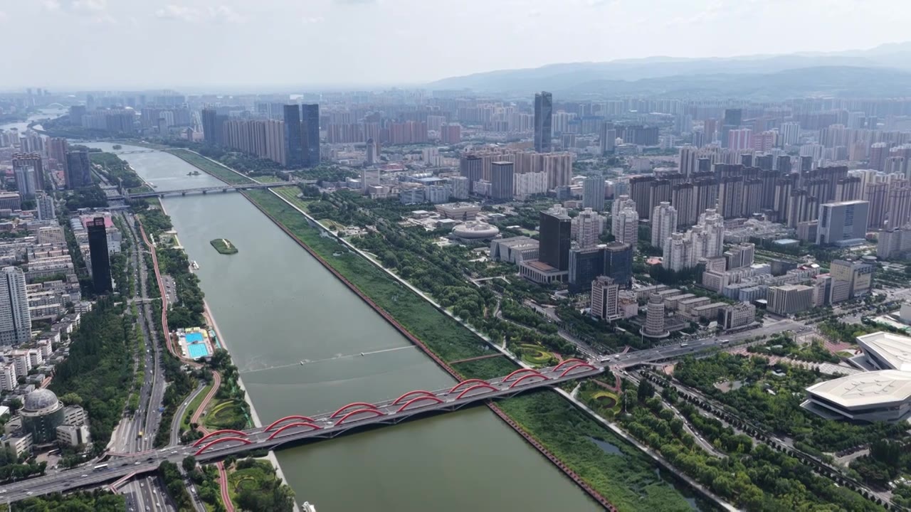 太原漪汾桥视频素材画面4