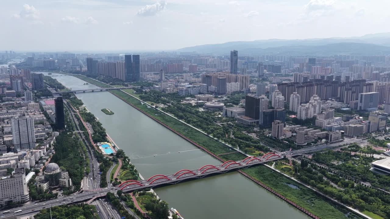 太原漪汾桥视频素材画面1