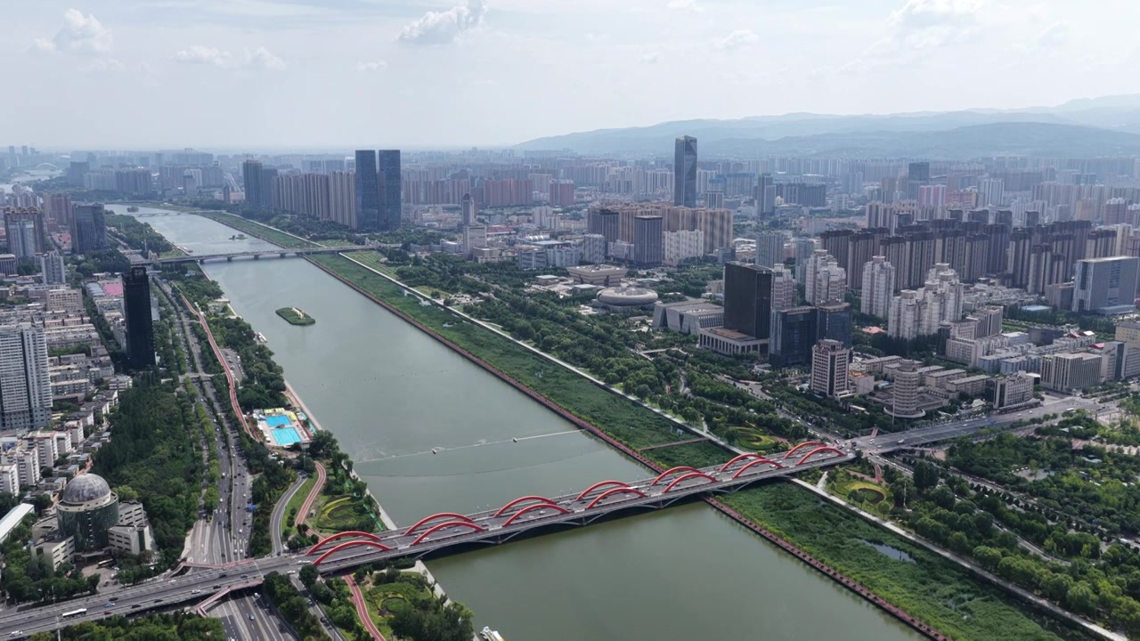 太原漪汾桥视频素材画面3