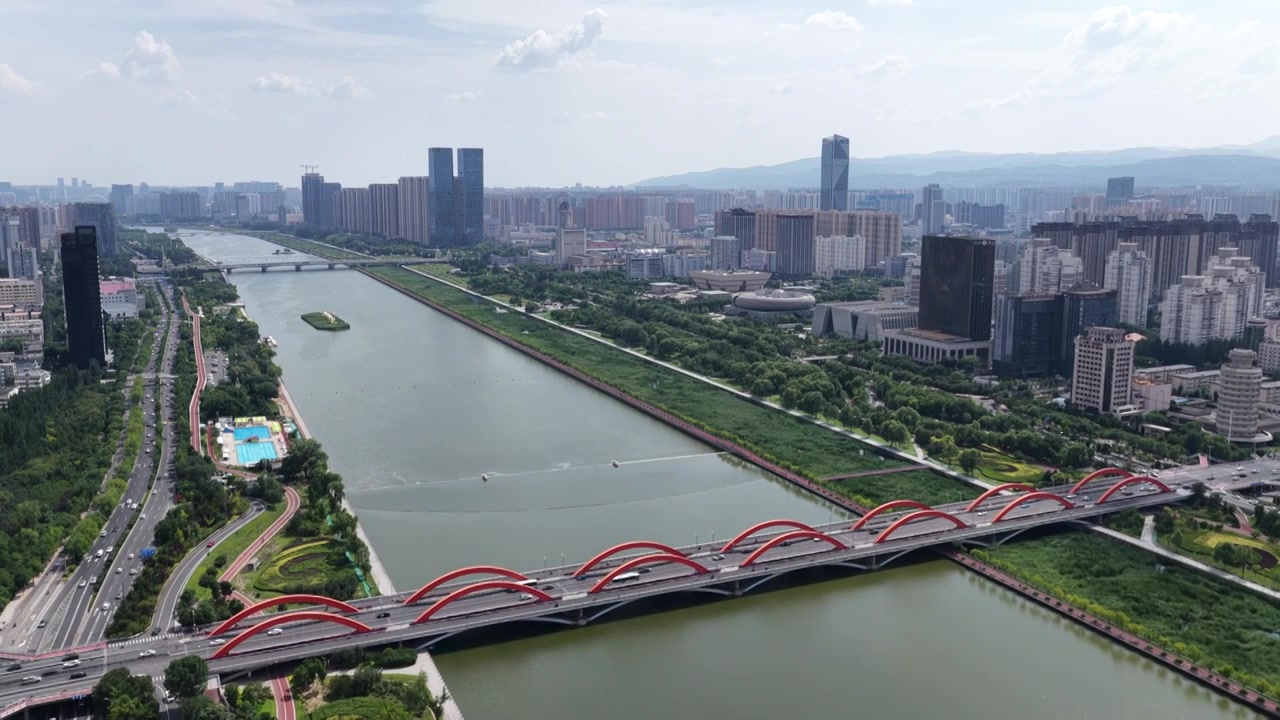 太原漪汾桥视频素材画面3