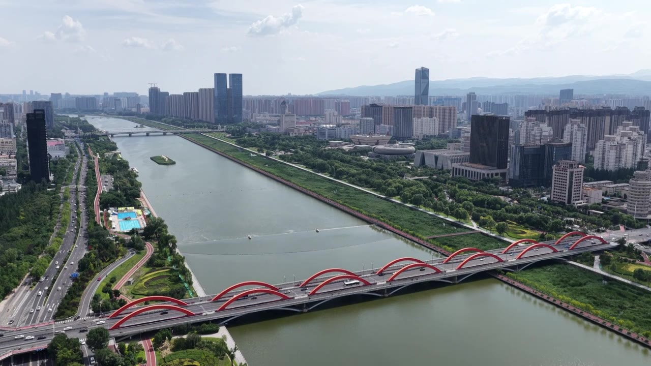 太原漪汾桥视频素材画面4