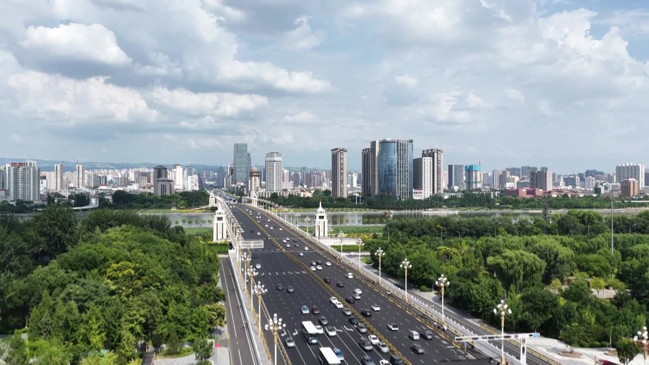 太原迎泽大桥视频素材画面1