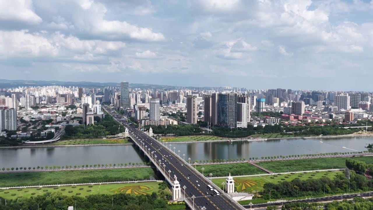 太原迎泽大桥视频素材画面4