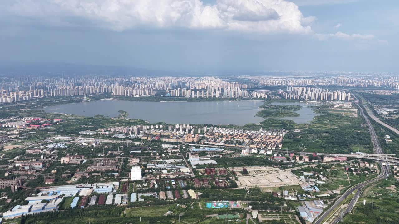 太原市晋源区城市全景视频素材画面1