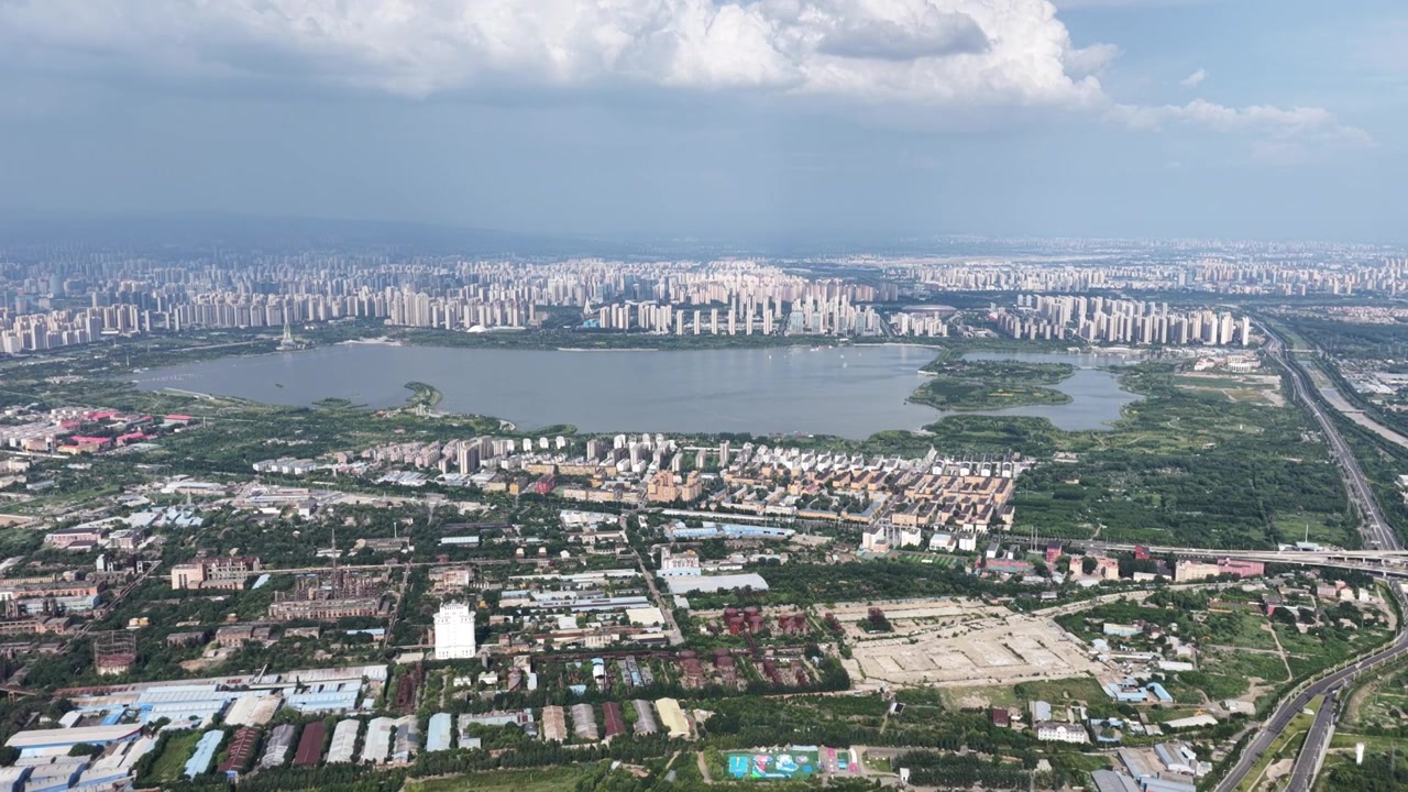 太原市晋源区城市全景视频素材画面3