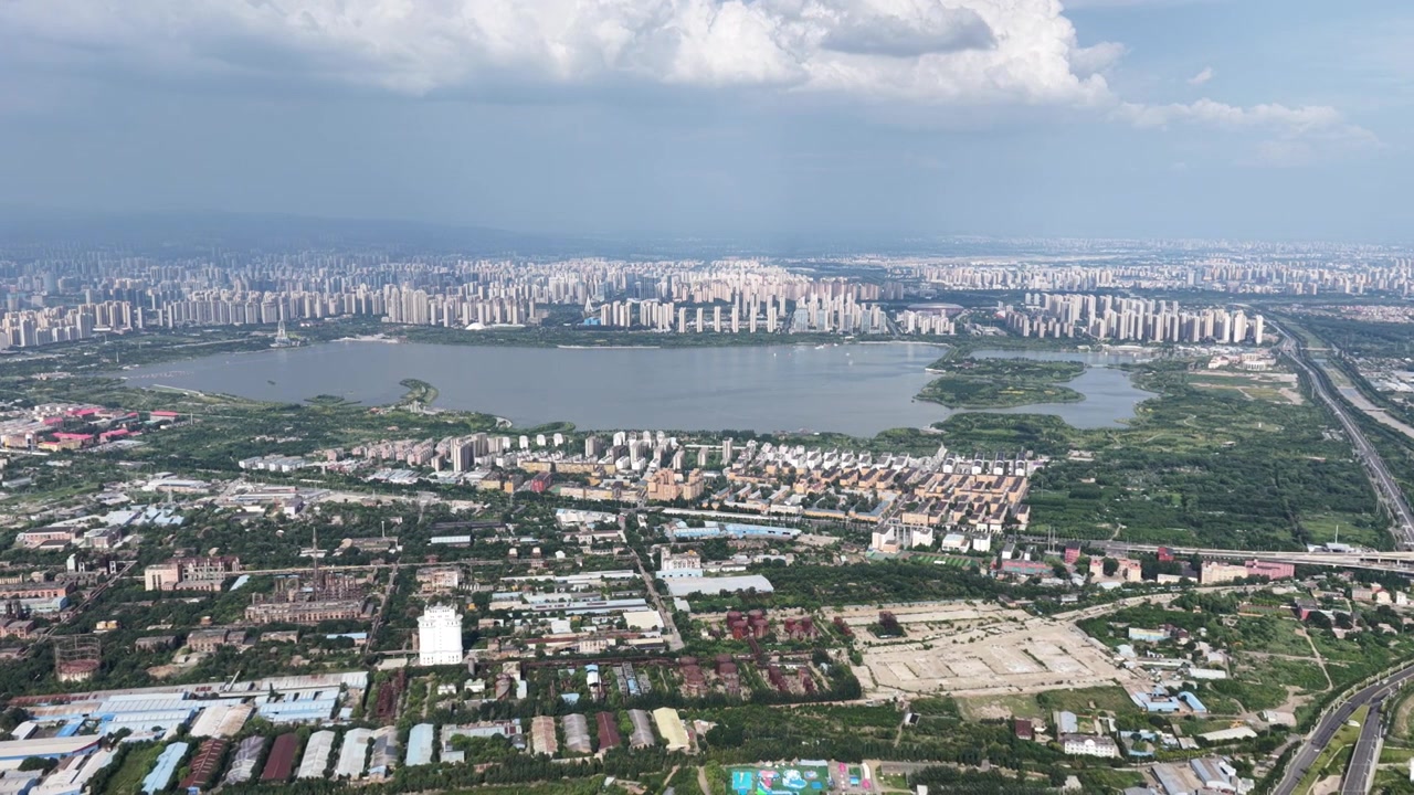 太原市晋源区城市全景视频素材画面4