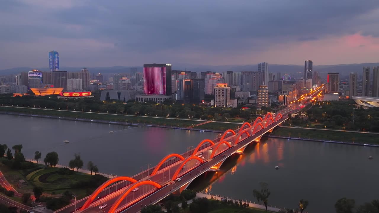 太原漪汾桥视频素材画面1