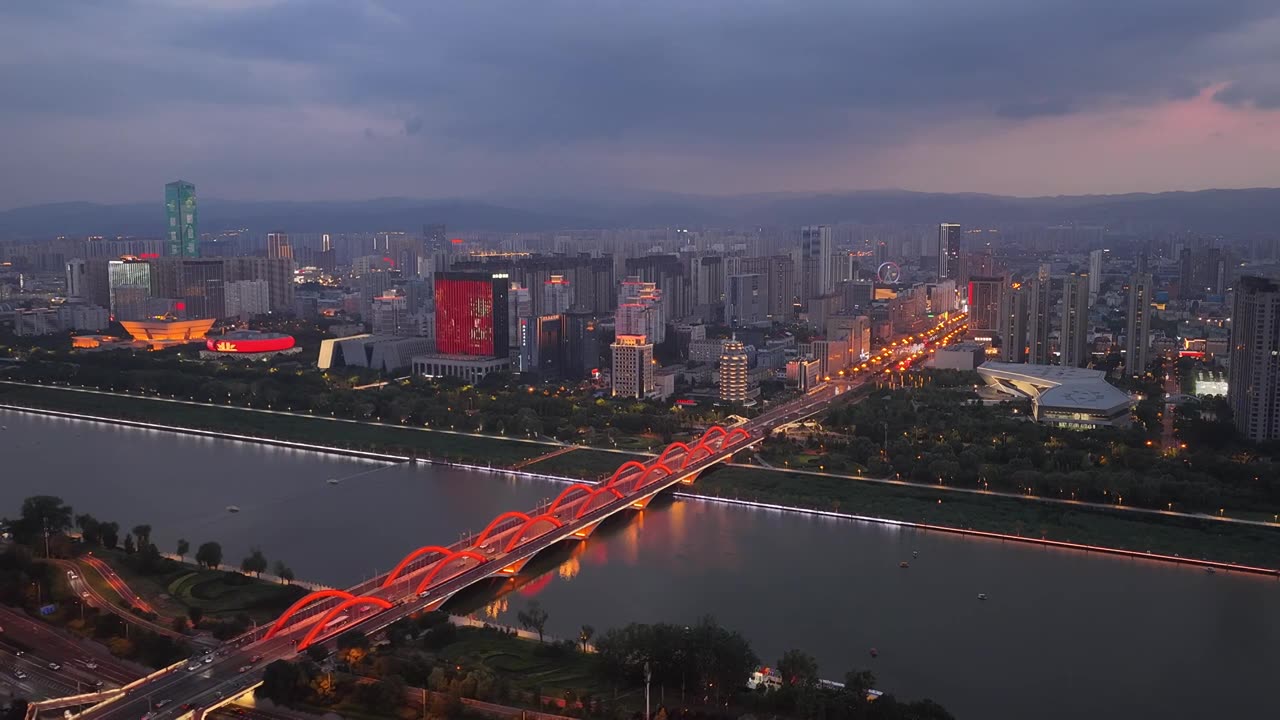 太原漪汾桥视频素材画面1