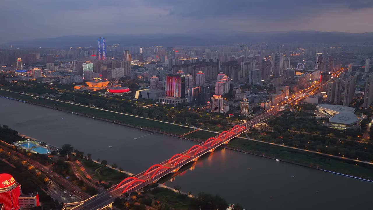 太原漪汾桥视频素材画面1