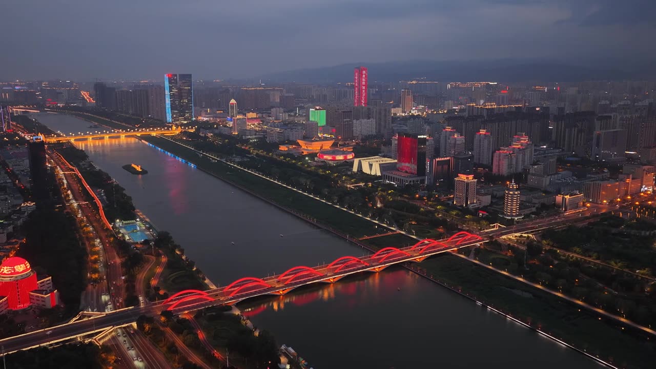 太原漪汾桥视频素材画面1