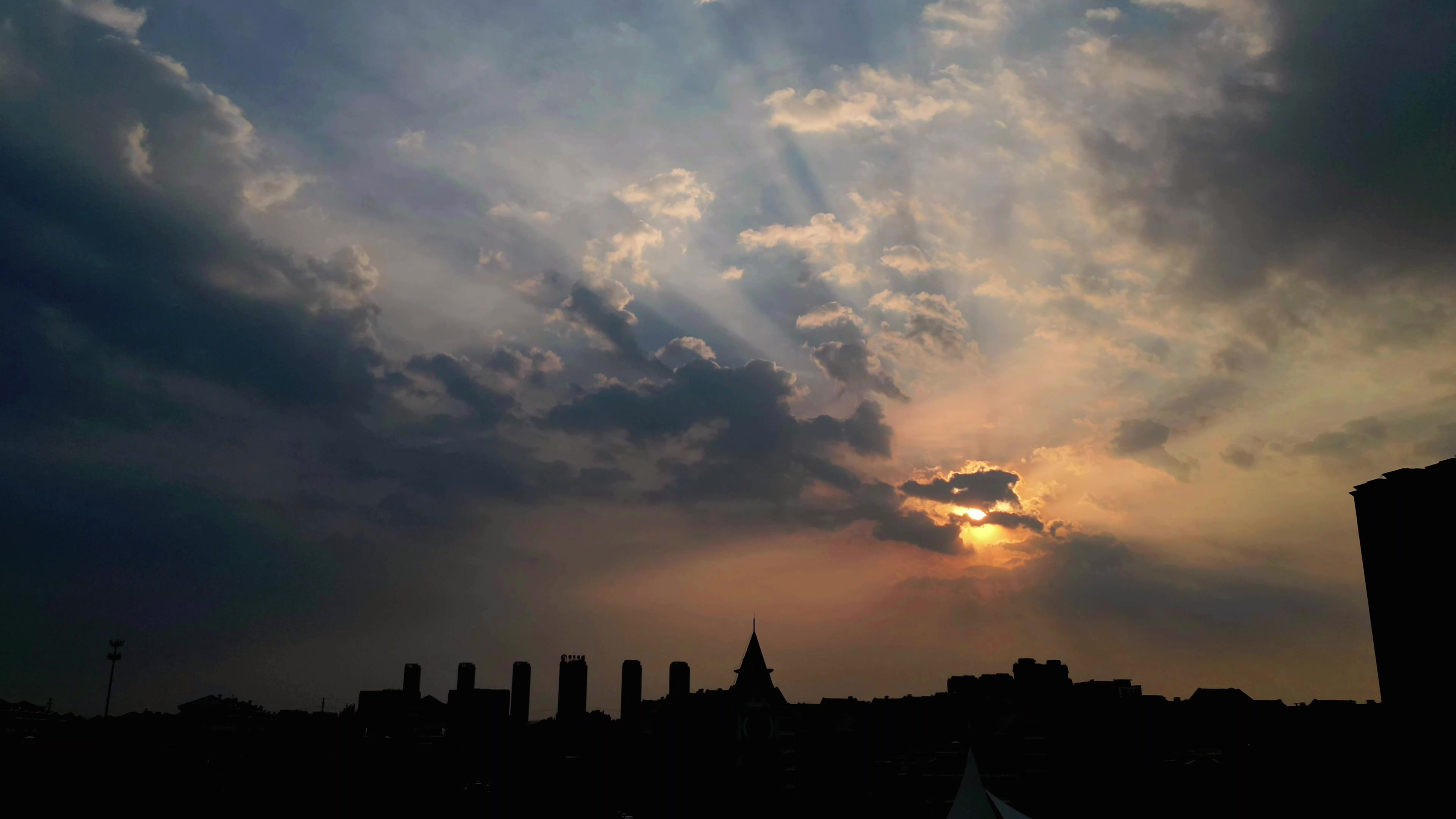 夕阳延时摄影视频素材画面4