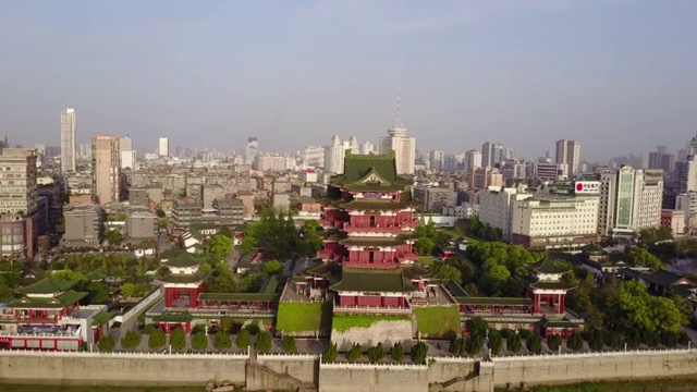 南昌滕王阁景区航拍视频素材