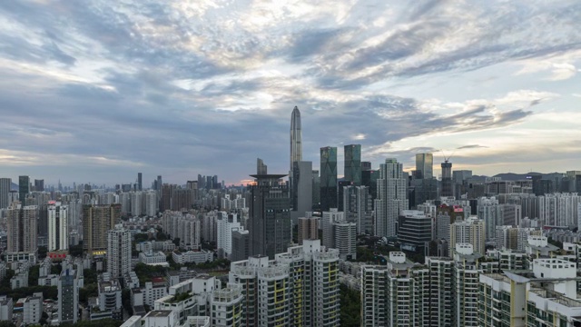 深圳天际线 从黄昏到夜晚视频素材