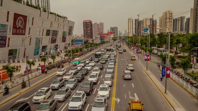 上海曹阳地区车流 延时摄影1视频素材