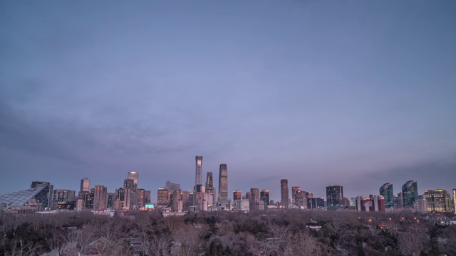 北京国贸全景入夜视频素材