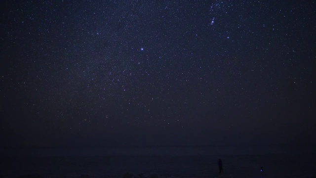 中俄界湖兴凯湖湖面斗转星移视频素材