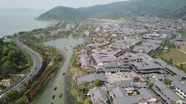 无人机航拍无锡灵山小镇拈花湾景区视频素材