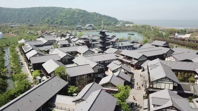 无人机航拍灵山胜境拈花湾景区风光 拈花塔 无锡视频素材