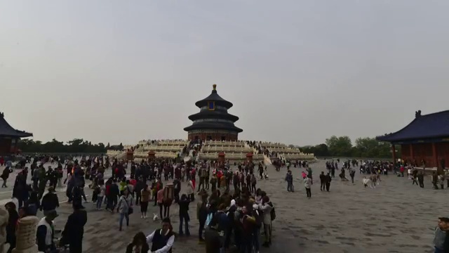 独家：北京天坛祈年殿进入旅游旺季视频素材