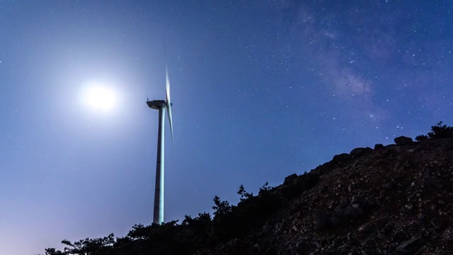 浙江台州括苍山银河延时摄影视频素材